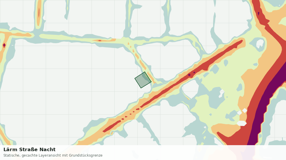 Statische Kartenansicht: Lärm Straße Nacht