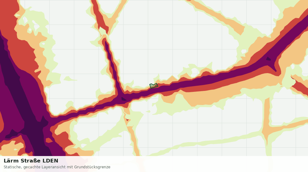 Statische Kartenansicht: Lärm Straße LDEN