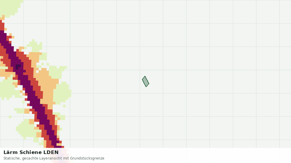 Statische Kartenansicht: Lärm Schiene LDEN