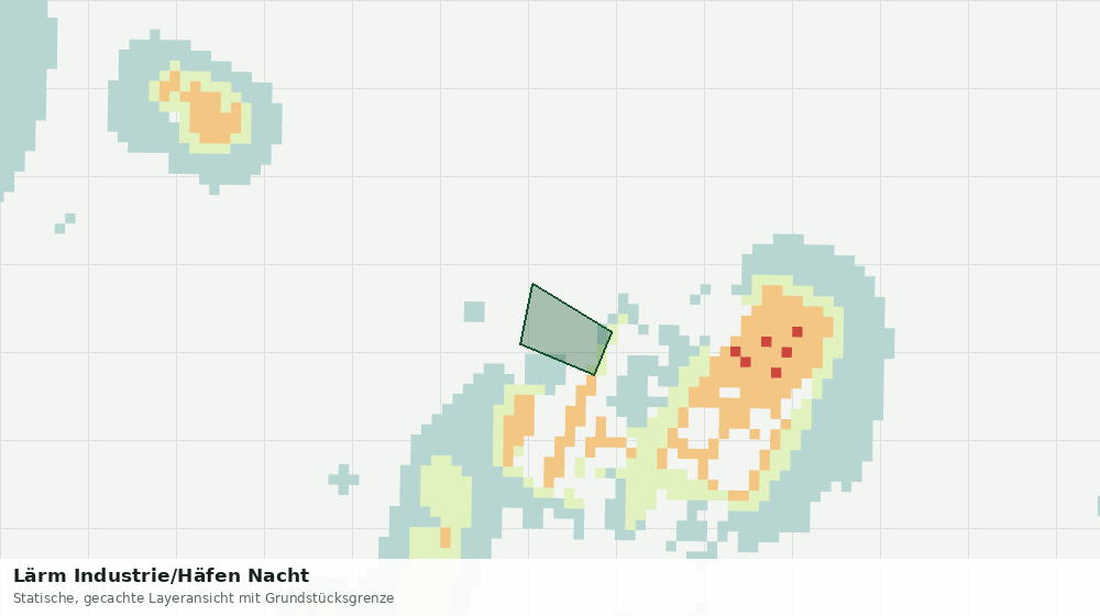 Statische Kartenansicht: Lärm Industrie/Häfen Nacht