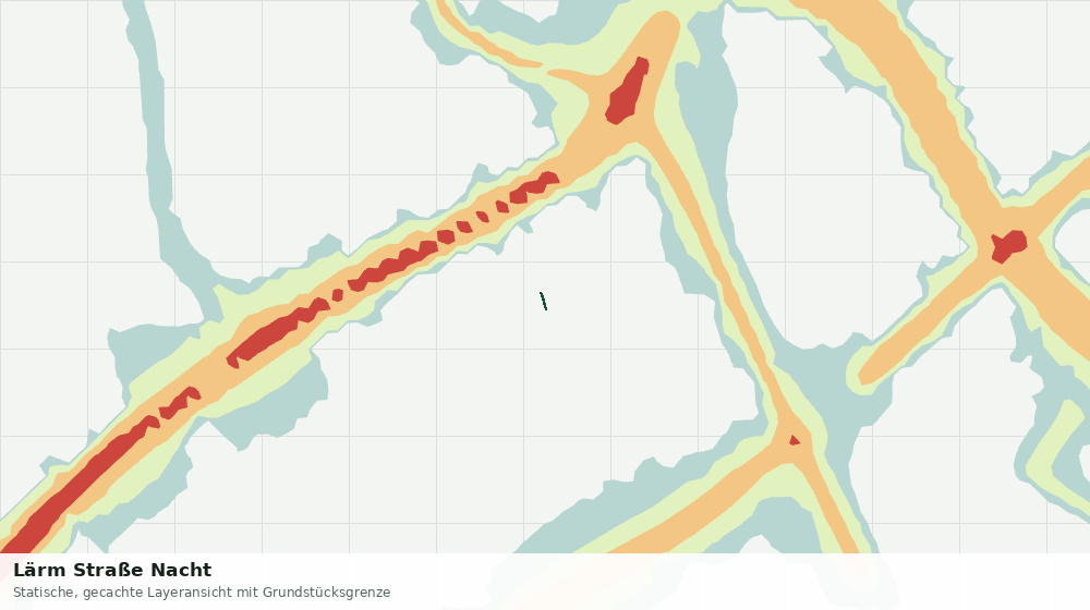 Statische Kartenansicht: Lärm Straße Nacht