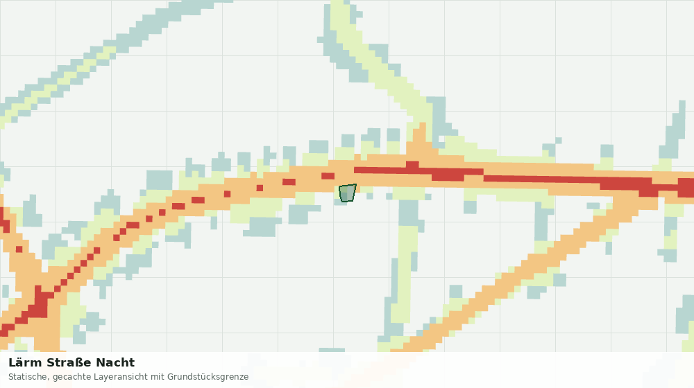 Statische Kartenansicht: Lärm Straße Nacht