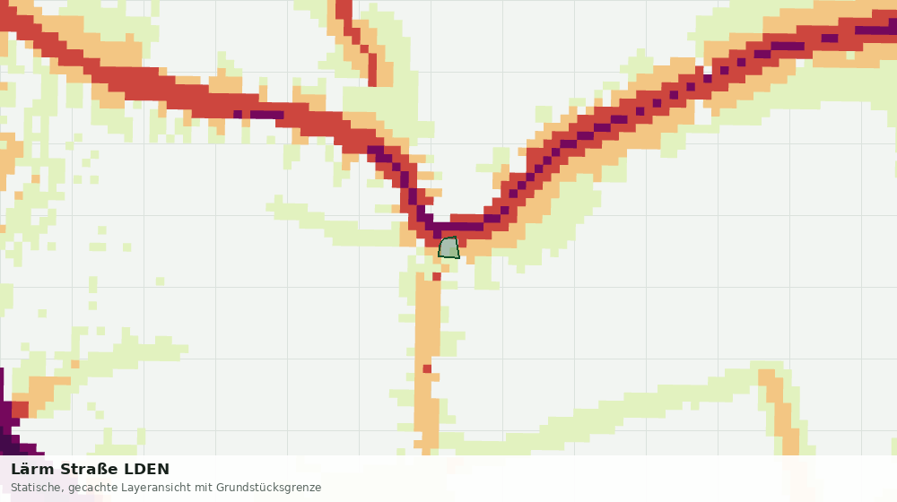 Statische Kartenansicht: Lärm Straße LDEN