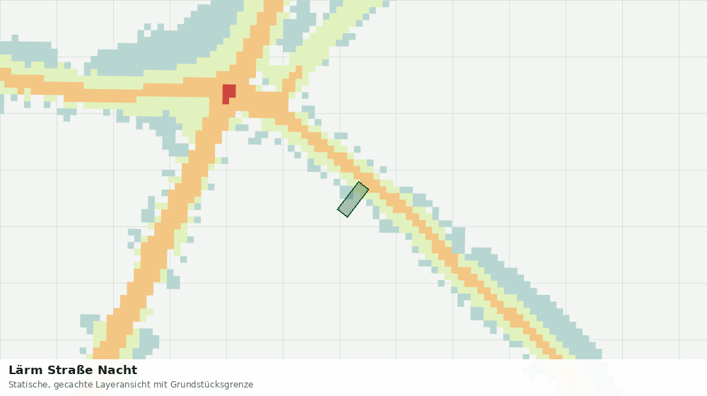 Statische Kartenansicht: Lärm Straße Nacht