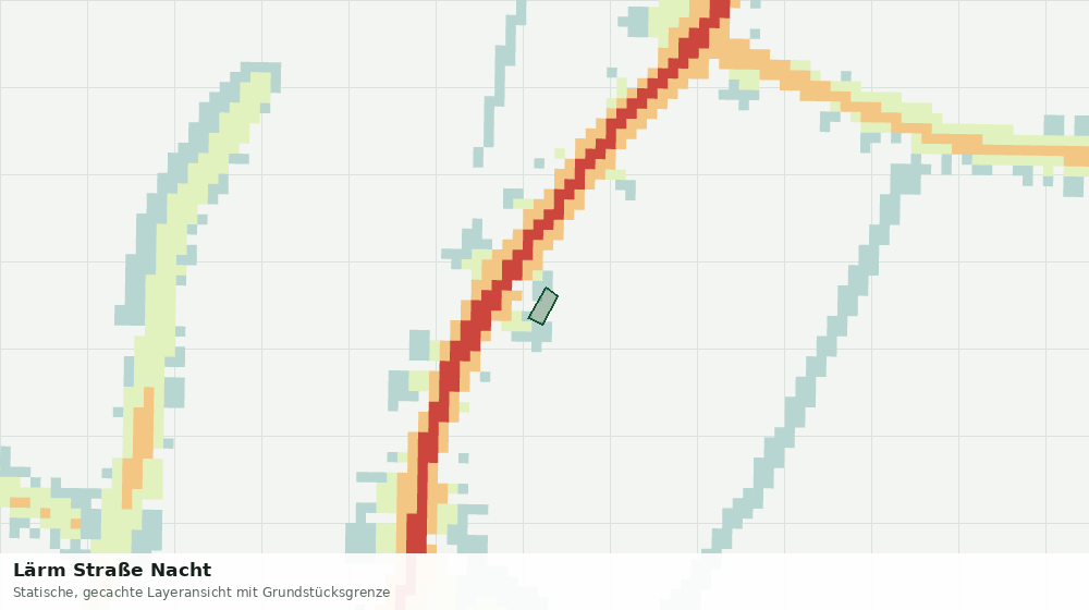 Statische Kartenansicht: Lärm Straße Nacht