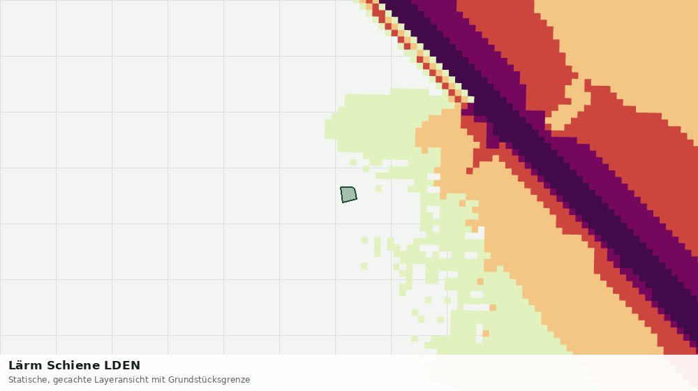 Statische Kartenansicht: Lärm Schiene LDEN