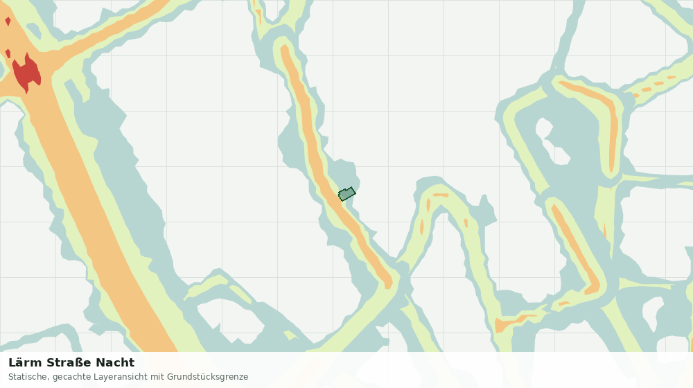 Statische Kartenansicht: Lärm Straße Nacht