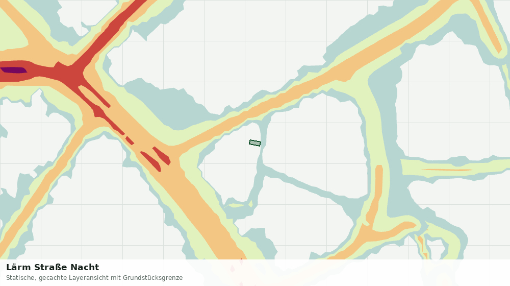 Statische Kartenansicht: Lärm Straße Nacht