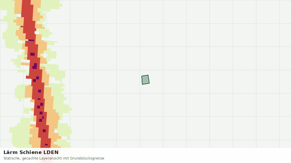 Statische Kartenansicht: Lärm Schiene LDEN