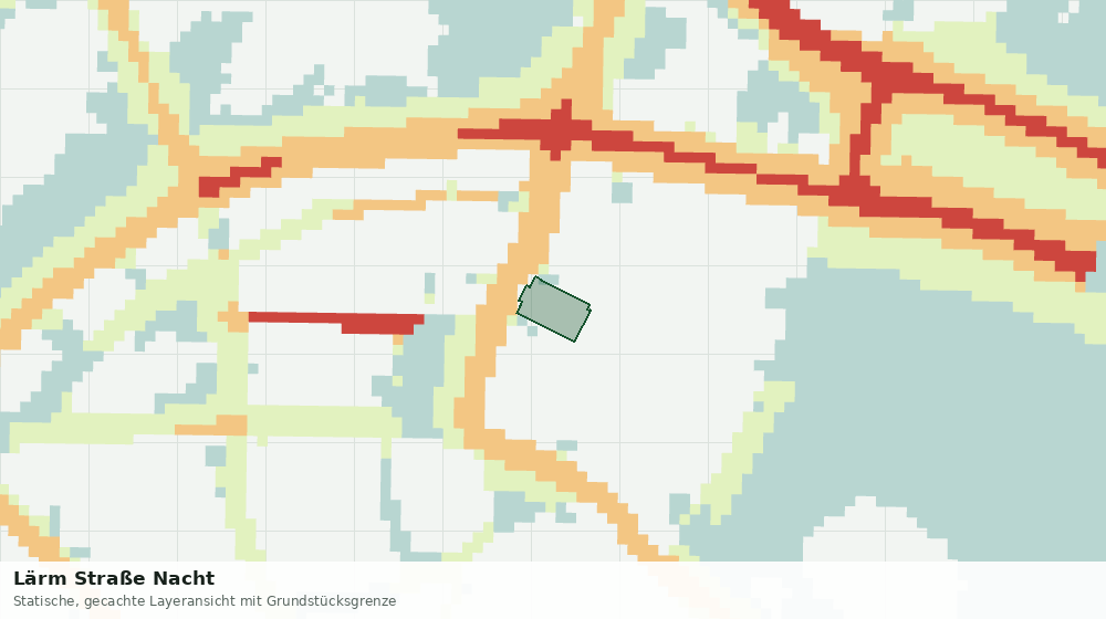 Statische Kartenansicht: Lärm Straße Nacht