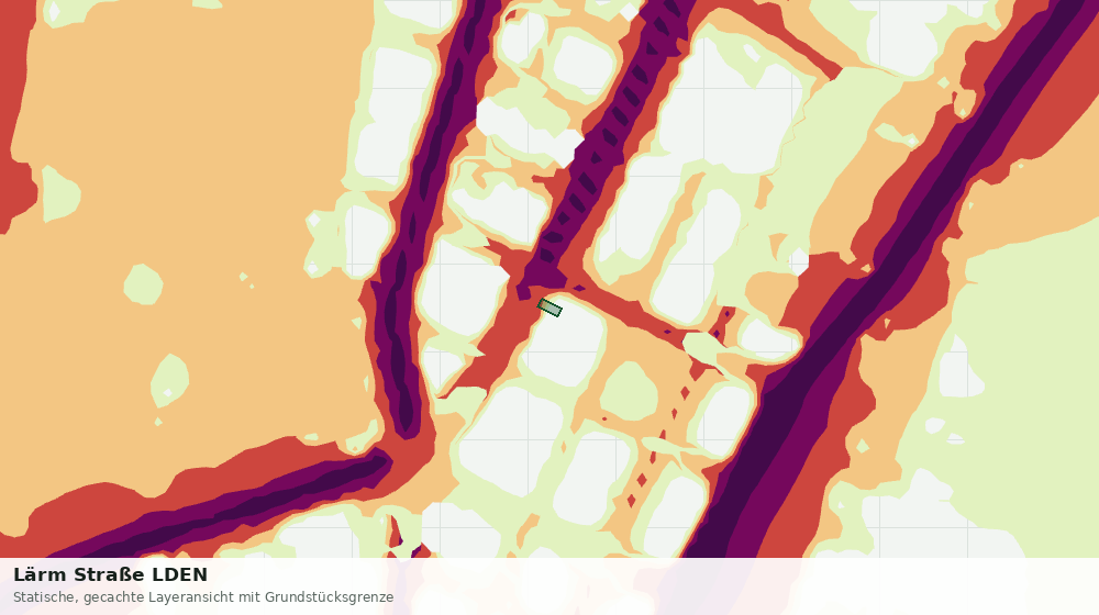 Statische Kartenansicht: Lärm Straße LDEN