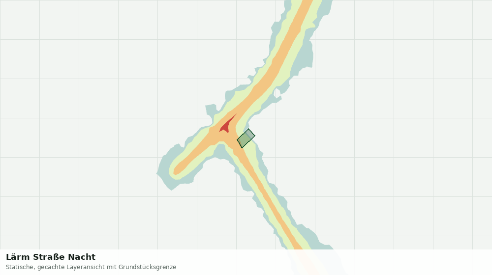 Statische Kartenansicht: Lärm Straße Nacht