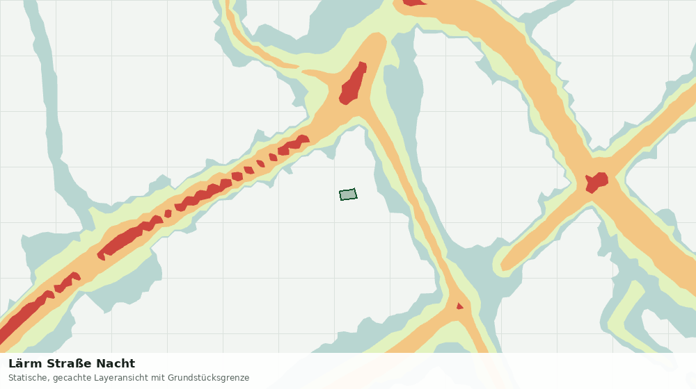 Statische Kartenansicht: Lärm Straße Nacht