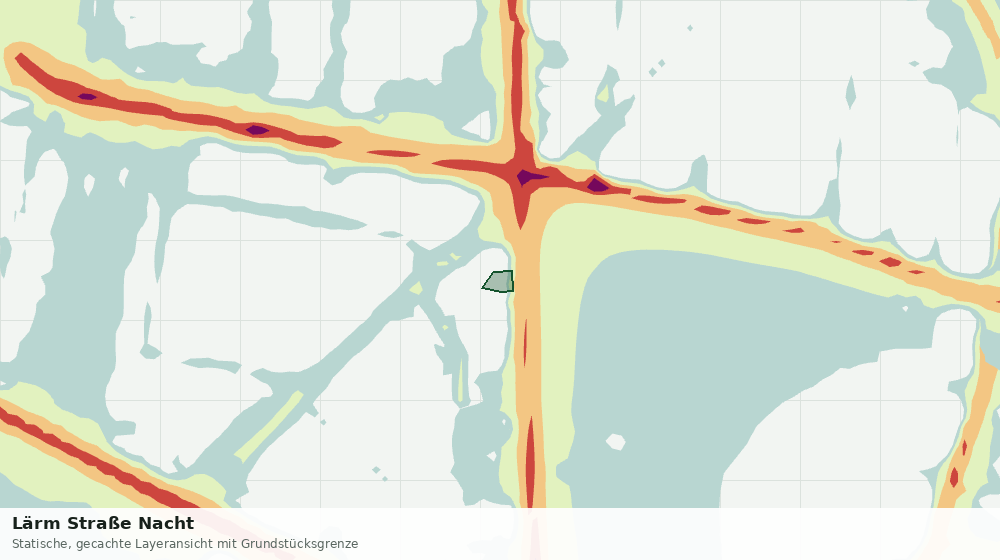 Statische Kartenansicht: Lärm Straße Nacht
