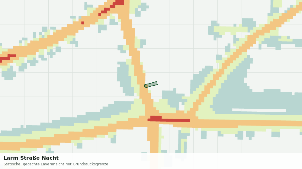 Statische Kartenansicht: Lärm Straße Nacht