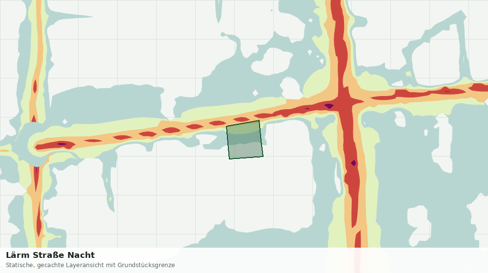 Statische Kartenansicht: Lärm Straße Nacht