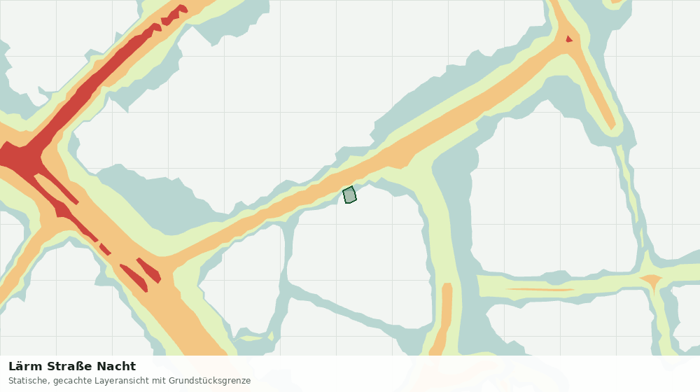 Statische Kartenansicht: Lärm Straße Nacht