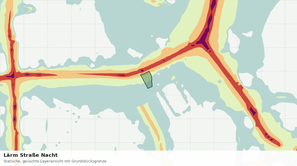 Statische Kartenansicht: Lärm Straße Nacht