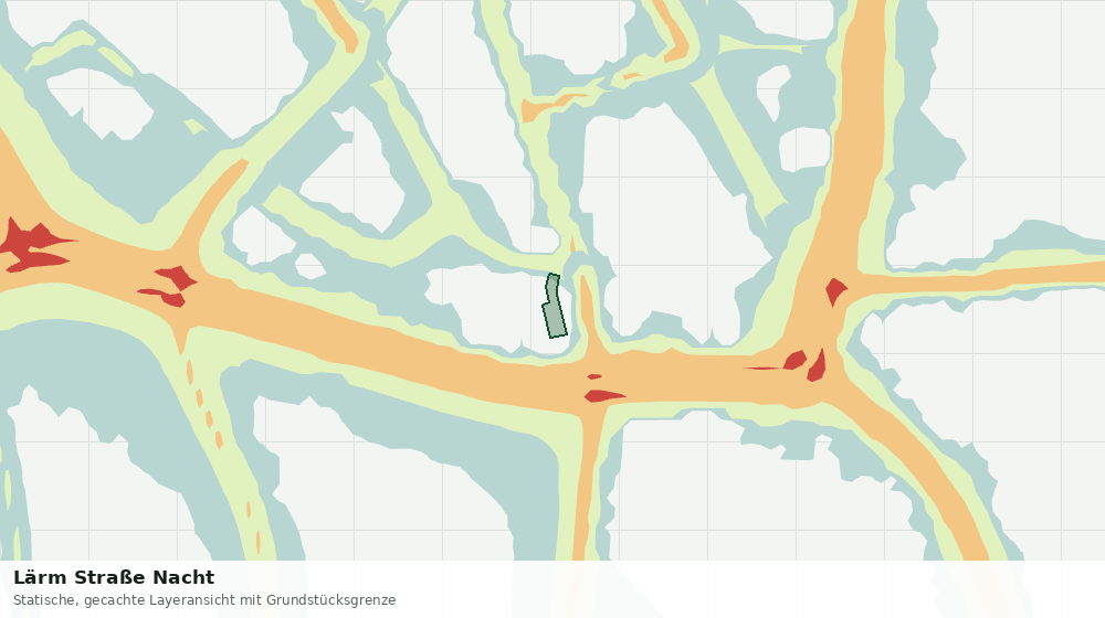 Statische Kartenansicht: Lärm Straße Nacht