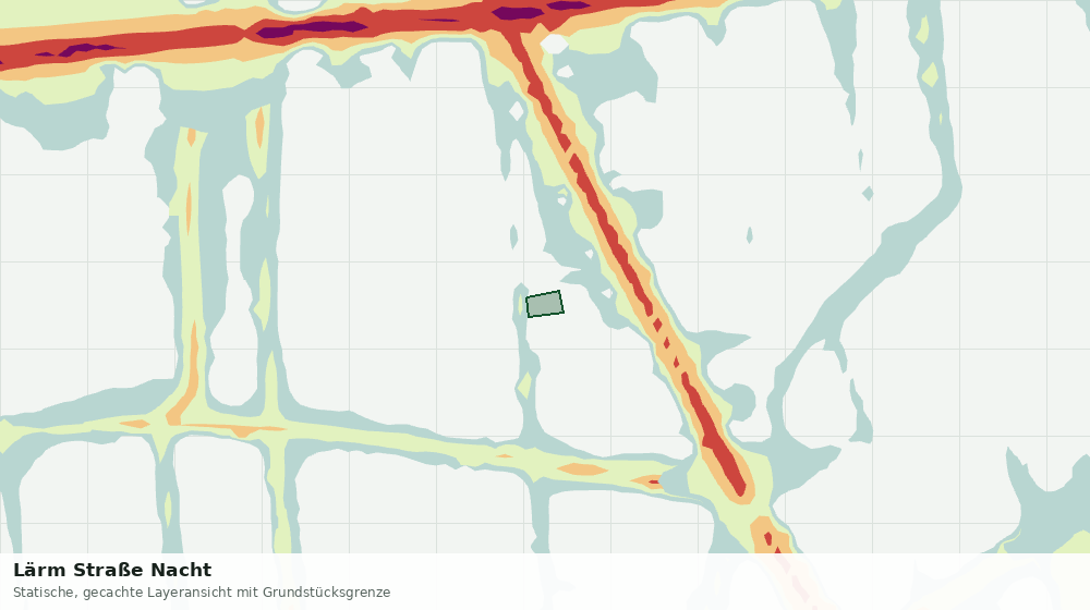Statische Kartenansicht: Lärm Straße Nacht