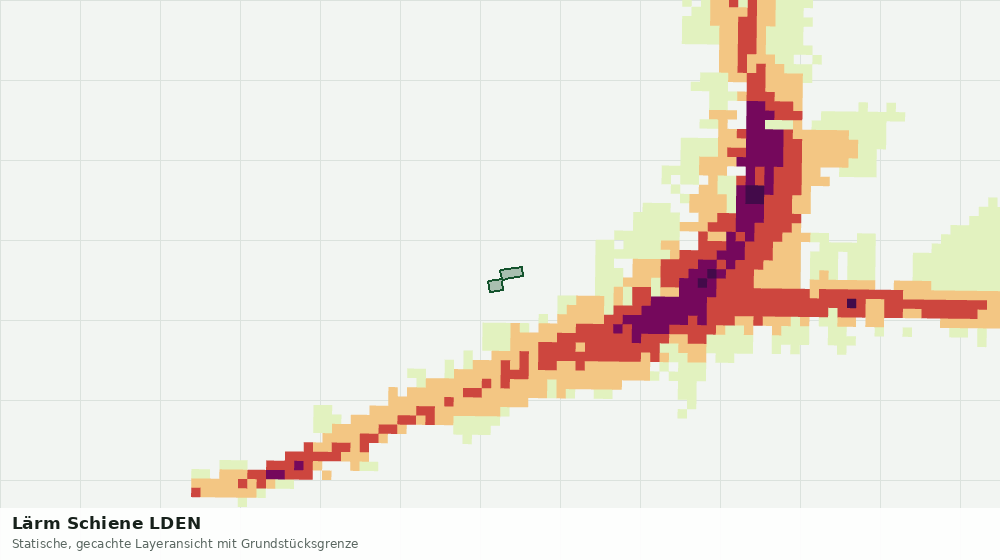 Statische Kartenansicht: Lärm Schiene LDEN