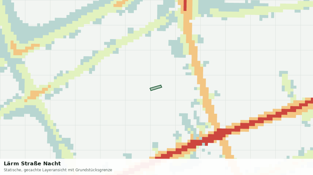 Statische Kartenansicht: Lärm Straße Nacht