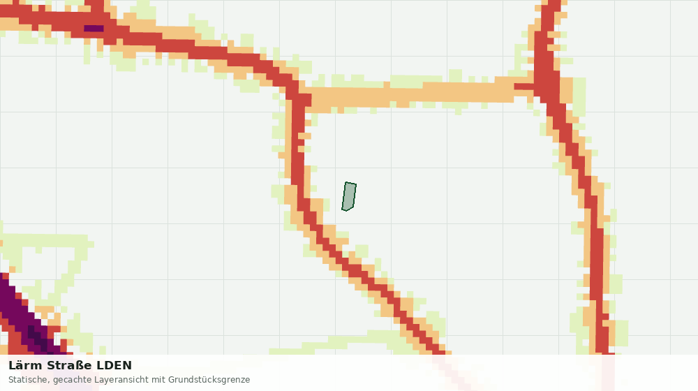 Statische Kartenansicht: Lärm Straße LDEN