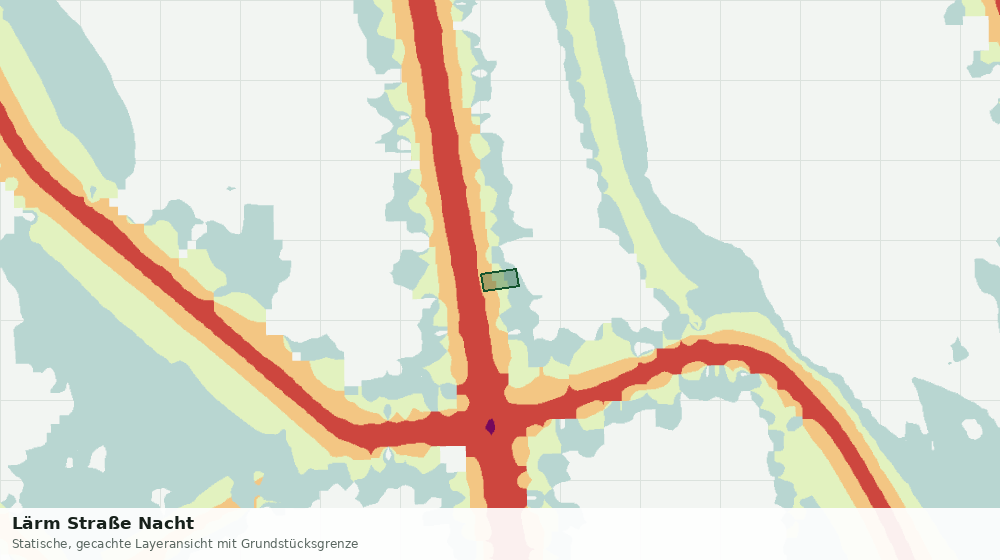 Statische Kartenansicht: Lärm Straße Nacht