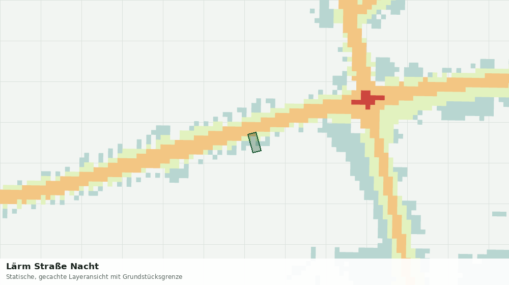 Statische Kartenansicht: Lärm Straße Nacht