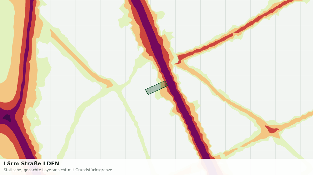 Statische Kartenansicht: Lärm Straße LDEN