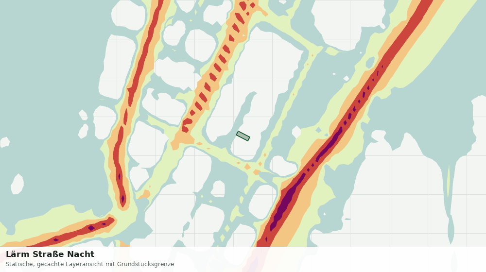 Statische Kartenansicht: Lärm Straße Nacht