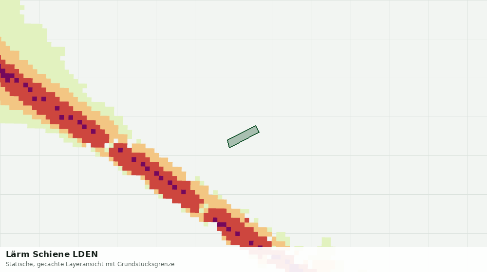 Statische Kartenansicht: Lärm Schiene LDEN