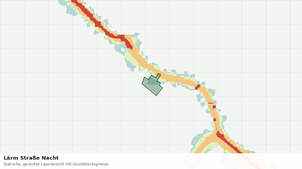 Statische Kartenansicht: Lärm Straße Nacht
