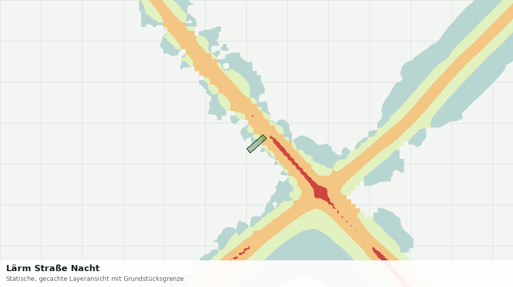 Statische Kartenansicht: Lärm Straße Nacht