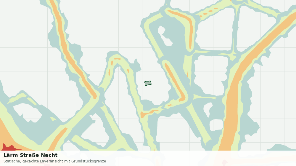 Statische Kartenansicht: Lärm Straße Nacht