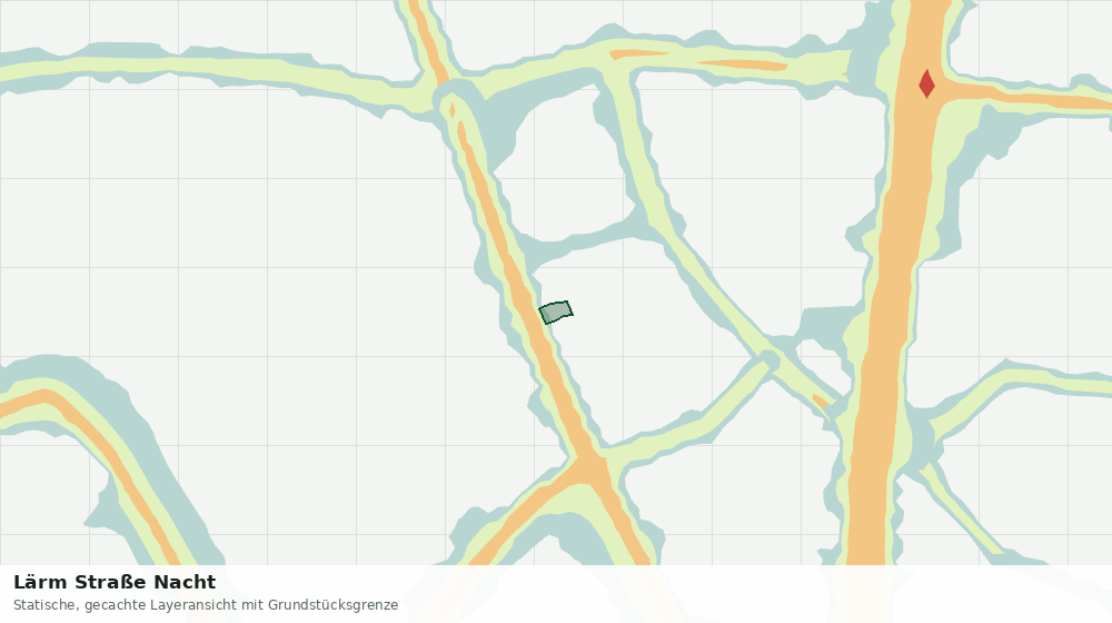 Statische Kartenansicht: Lärm Straße Nacht