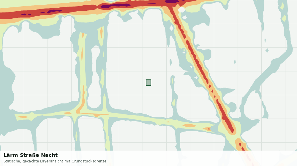 Statische Kartenansicht: Lärm Straße Nacht