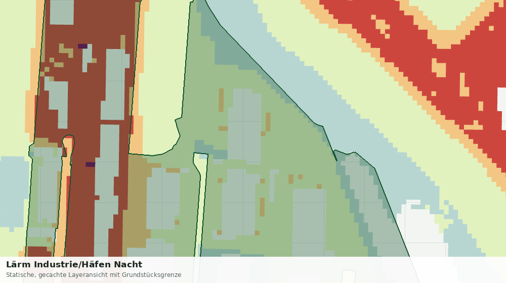 Statische Kartenansicht: Lärm Industrie/Häfen Nacht