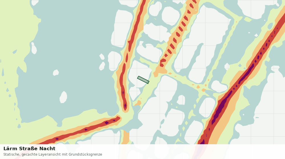 Statische Kartenansicht: Lärm Straße Nacht
