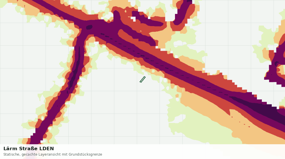 Statische Kartenansicht: Lärm Straße LDEN