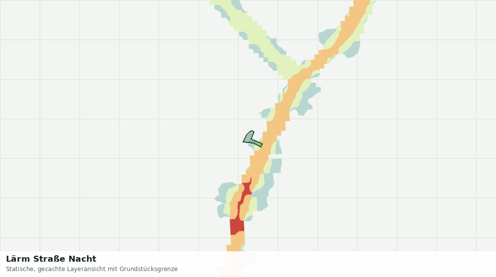 Statische Kartenansicht: Lärm Straße Nacht