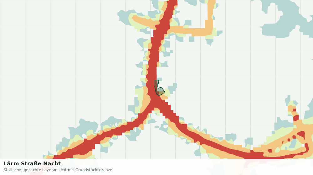 Statische Kartenansicht: Lärm Straße Nacht