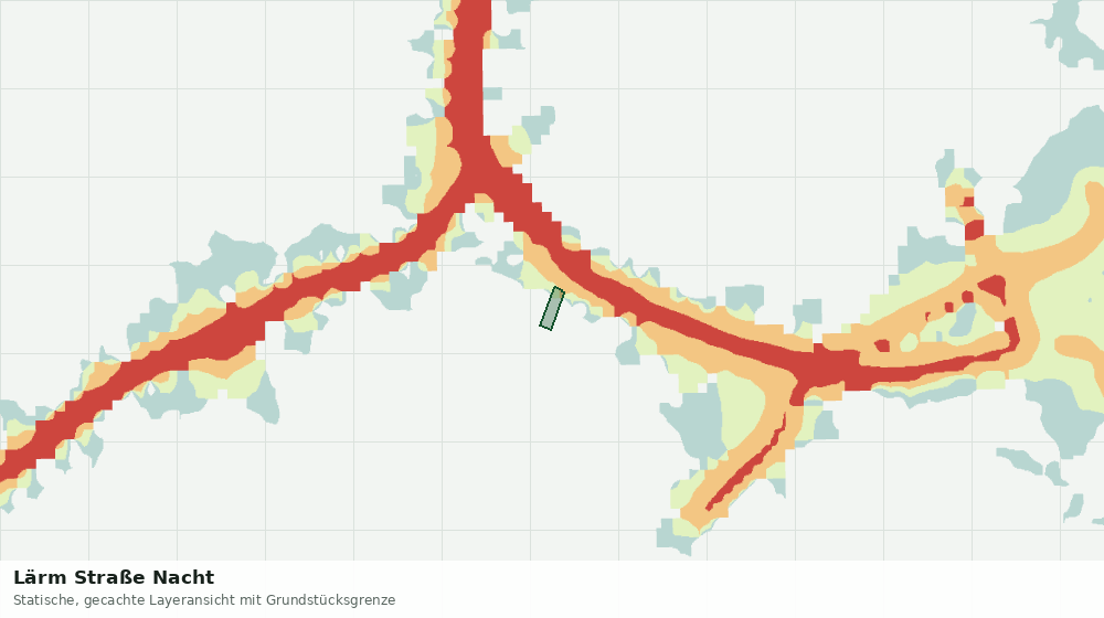 Statische Kartenansicht: Lärm Straße Nacht