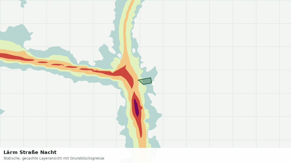 Statische Kartenansicht: Lärm Straße Nacht