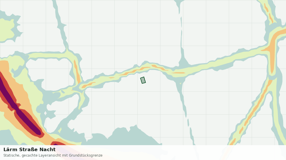 Statische Kartenansicht: Lärm Straße Nacht