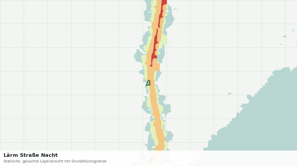 Statische Kartenansicht: Lärm Straße Nacht