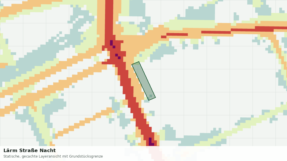 Statische Kartenansicht: Lärm Straße Nacht