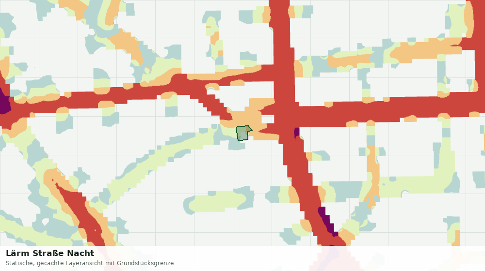 Statische Kartenansicht: Lärm Straße Nacht