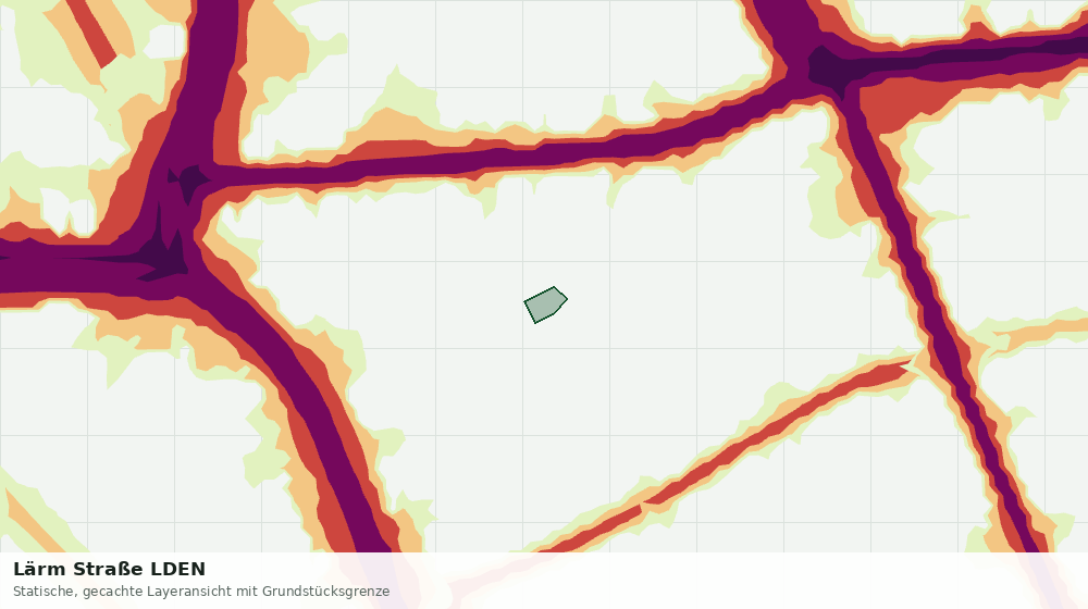 Statische Kartenansicht: Lärm Straße LDEN