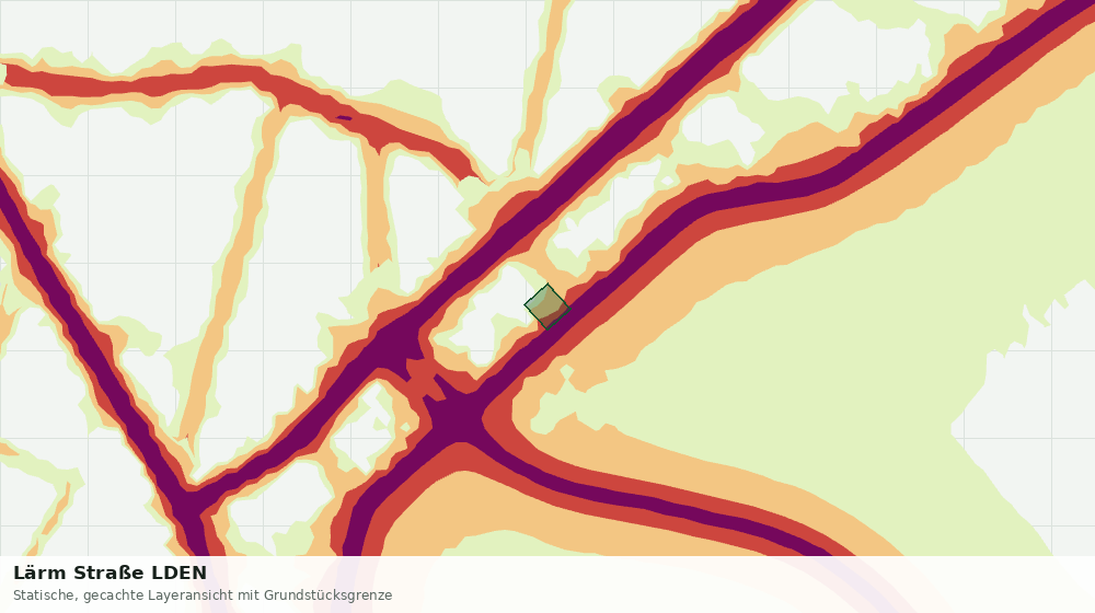 Statische Kartenansicht: Lärm Straße LDEN